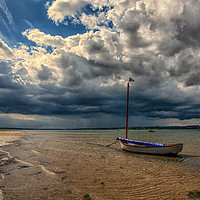 Buy canvas prints of Clouds Building Over Wrabness Foreshore by matthew  mallett