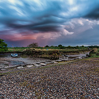 Buy canvas prints of Stormy Colour Over Thorpe Le Soken by matthew  mallett