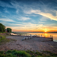 Buy canvas prints of May Sunset Over Landermere Essex by matthew  mallett