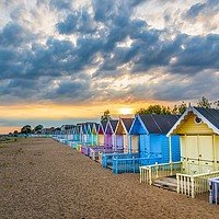 Buy canvas prints of Beach Hut Colour Of Mersea Island by matthew  mallett