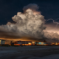 Buy canvas prints of Lightning Strike Off Anna Maria Island Florida by matthew  mallett