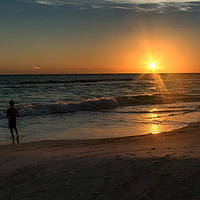 Buy canvas prints of Sunset Off Bradenton Beach Florida by matthew  mallett