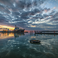 Buy canvas prints of Sunset At Ha Penny Pier by matthew  mallett