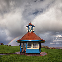 Buy canvas prints of Rainbow At Frinton Clocktower by matthew  mallett
