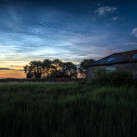 Buy canvas prints of Noctilucent Clouds In Essex by matthew  mallett