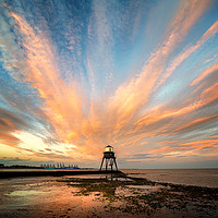 Buy canvas prints of Sunset Over Dovercourt Low Lighthouse by matthew  mallett