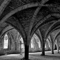 Buy canvas prints of Fountains Abbey, Yorkshire by Andrew Warhurst