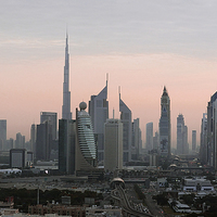 Buy canvas prints of Dubai at Dusk by Andrew Warhurst