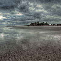 Buy canvas prints of Bamburgh Beach and Castle by Andrew Warhurst