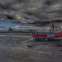 Buy canvas prints of Lindisfarne Island and Castle by Andrew Warhurst