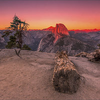 Buy canvas prints of Half Dome At Sunset by Brian Clark