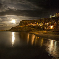 Buy canvas prints of Moonlight over Whitby by Brian Clark