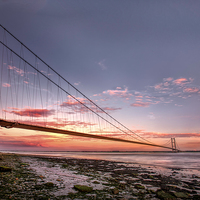 Buy canvas prints of Humber Bridge Sunset by Brian Clark