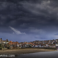 Buy canvas prints of Stormy Clouds Over Whitby Harbour by Inca Kala