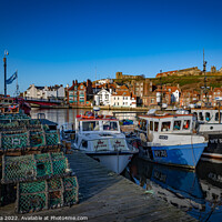 Buy canvas prints of Whitby Lobster Pots and Fishing Boats by Inca Kala