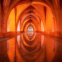 Buy canvas prints of The Queen's Bath In The Alcazar of Seville by Inca Kala