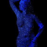 Buy canvas prints of A Starscape on a Female Nude  by Inca Kala