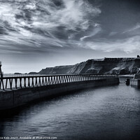 Buy canvas prints of Whitby East Pier Harbor Walls  by Inca Kala