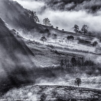 Buy canvas prints of Mist Rising In The Frozen Valley  by Inca Kala