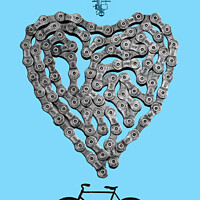 Buy canvas prints of I Love My Bike by Inca Kala