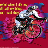 Buy canvas prints of I'm Worried When I Die - Bike Art  by Inca Kala