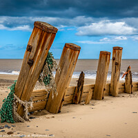 Buy canvas prints of Sea Defenses on Spurn Point by Inca Kala