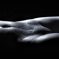 Buy canvas prints of Bodyscape nude water with droplets 1 by Inca Kala