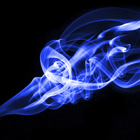 Buy canvas prints of  Nude in a Smoke Trail - blue by Inca Kala