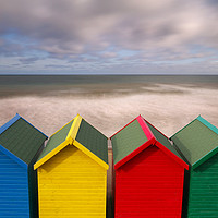 Buy canvas prints of Beach Huts In Whibty by Inca Kala