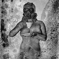 Buy canvas prints of Tea Anybody (Black & White Version) by Inca Kala