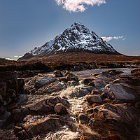 Buy canvas prints of The Buchaille Etive Mor across the River Etive by Inca Kala