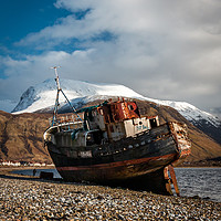Buy canvas prints of Wreckage in the shadows of Ben Nevis by Inca Kala