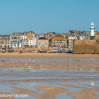 Buy canvas prints of St Ives Harbour at Low Tide  by Inca Kala