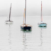 Buy canvas prints of Sailing Boats in the Mist at St Ives by Inca Kala