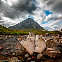 Buy canvas prints of The River Etive and Buchaille Etive Mor by Inca Kala