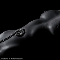 Buy canvas prints of Pearls on Skin - A Nude Bodyscape by Inca Kala