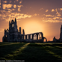 Buy canvas prints of Sunrise Behind Whitby Abbey  by Inca Kala