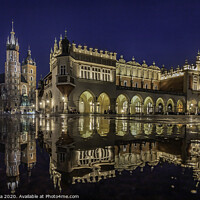 Buy canvas prints of Reflections in Krakow Main Square by Inca Kala