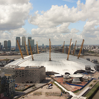 Buy canvas prints of O2 London from cable car by anna collins