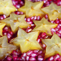 Buy canvas prints of Star fruit and pomegranate by anna collins