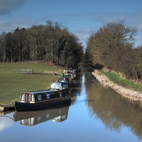 Buy canvas prints of Ashby Canal Narrow Boats by Robert Maddocks