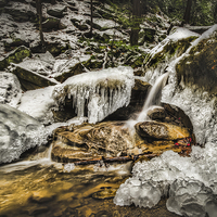 Buy canvas prints of Flowing Through The Freeze by Lou Divers