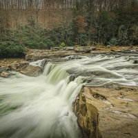 Buy canvas prints of Ohio Pyle Waterfalls by Lou Divers