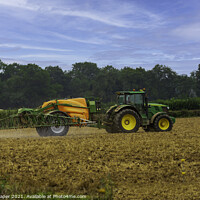 Buy canvas prints of Crop Spraying fields in Hampshire by Mark Draper