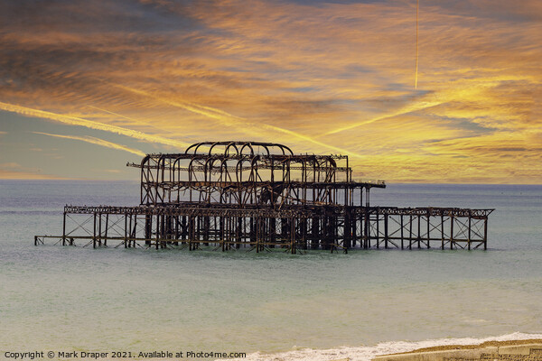 The old Brighton pier Picture Board by Mark Draper