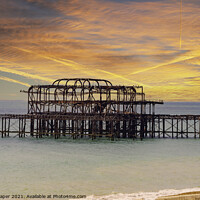Buy canvas prints of The old Brighton pier by Mark Draper
