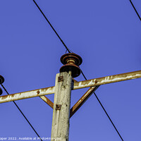 Buy canvas prints of Rusty old  power lines by Mark Draper