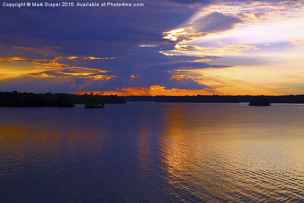  Sunset at Lake Martin Alabama Picture Board by Mark Draper