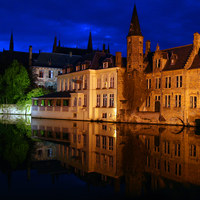 Buy canvas prints of Reflections of Bruges by Mark Draper