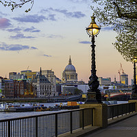 Buy canvas prints of St Paul's Cathedral at sunset  by Mark Draper